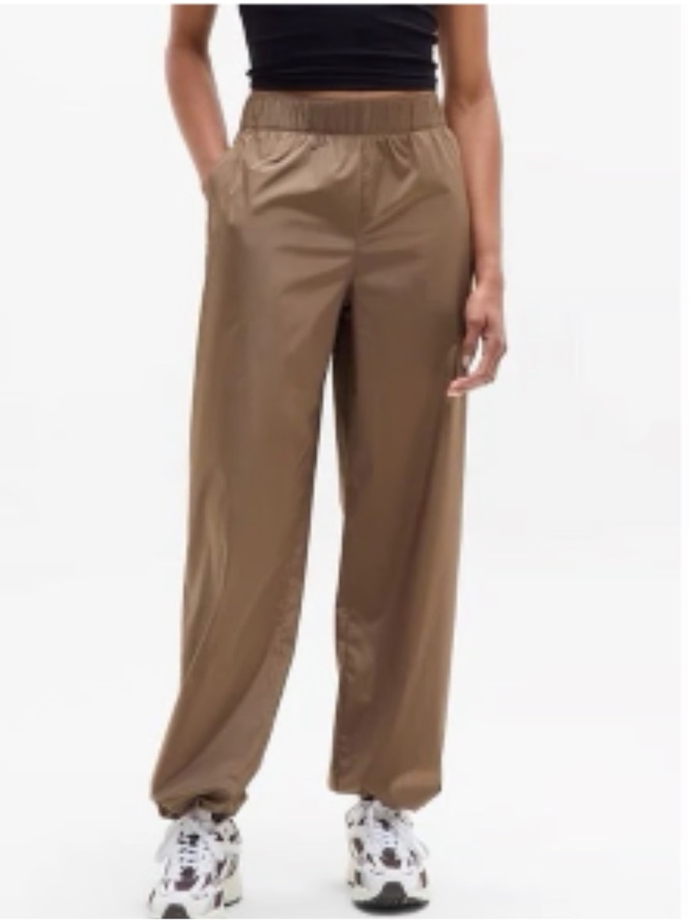 Athleta Rise Pant. Brown Nylon Track Travel Streetwear Pants. Size XL. NWT - Picture 13 of 14